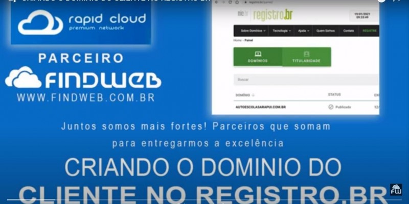 CRIANDO O DOMINIO DO CLIENTE NO REGISTRO BR